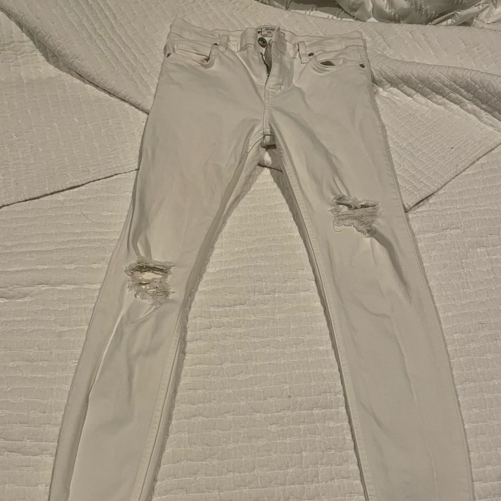 Free People White Jeans